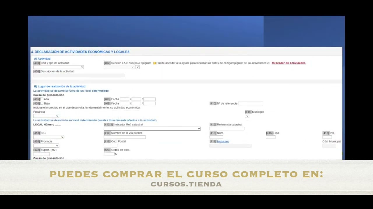 alta en el censo de actividades económicas