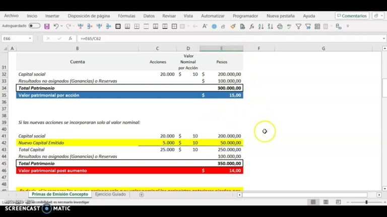 aumento de capital con prima de emisión