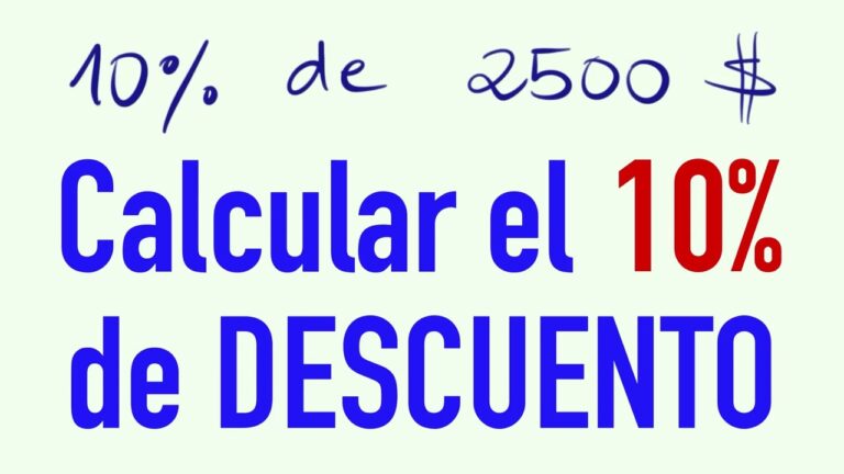 calcular el 10 por ciento de descuento