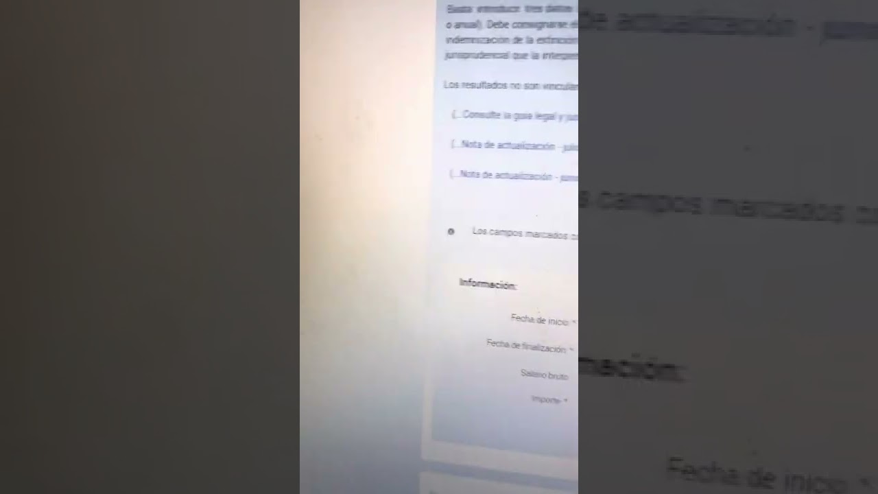 cálculo de indemnización por despido después de un erte