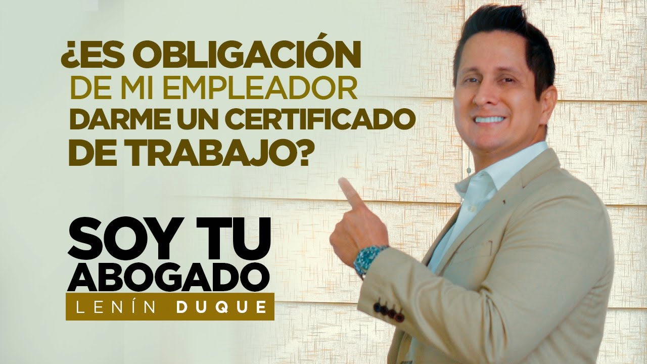 certificado de estar trabajando en una empresa