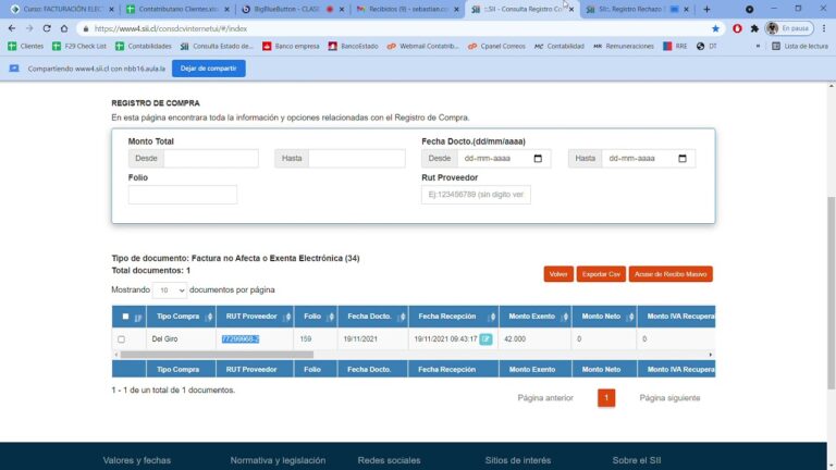 como anular una factura recibida en el sii