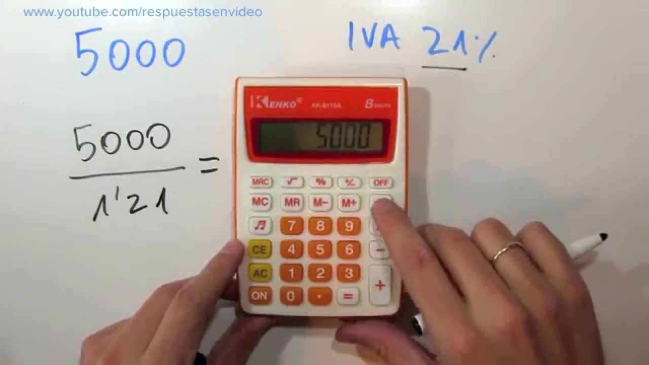 como calcular el iva del total de una factura