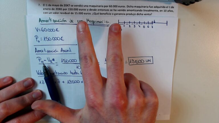 como calcular la amortización de una máquina