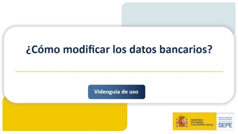 cómo cambiar el número de cuenta en el sepe