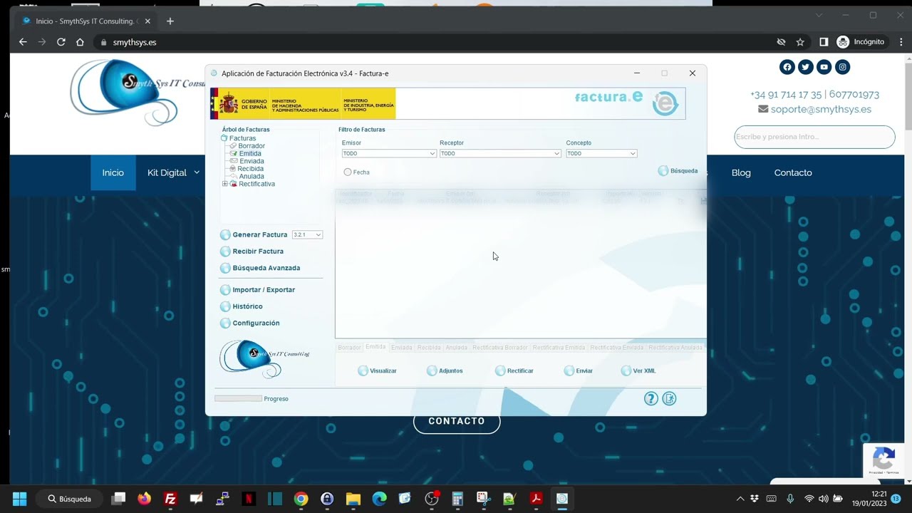 como modificar una factura emitida en facturae
