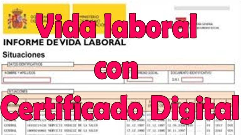 como obtener la vida laboral con certificado digital