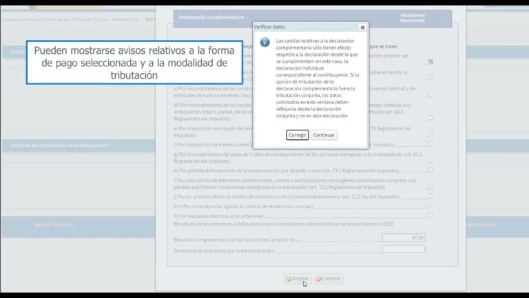 como pagar una declaracion complementaria
