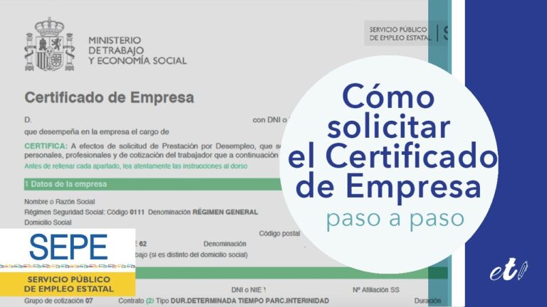 como pedir el certificado de empresa