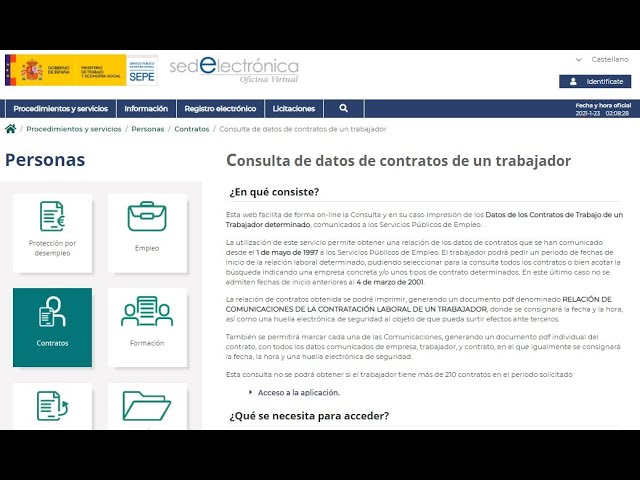 como puedo ver mi contrato de trabajo online