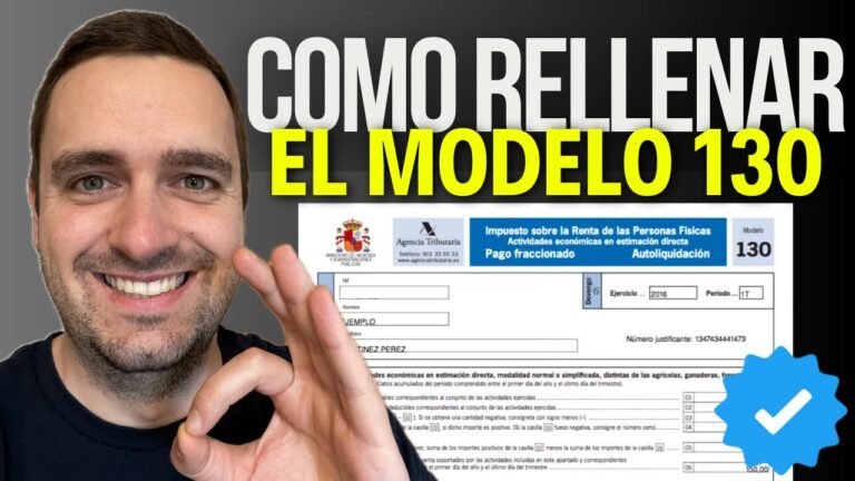 como rellenar el modelo 130 por primera vez