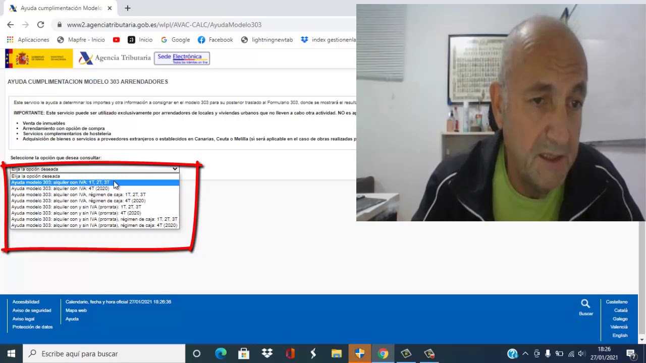 como rellenar el modelo 303 para alquiler local