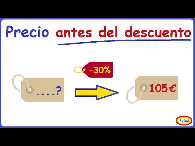 como saber el precio original de algo con descuento
