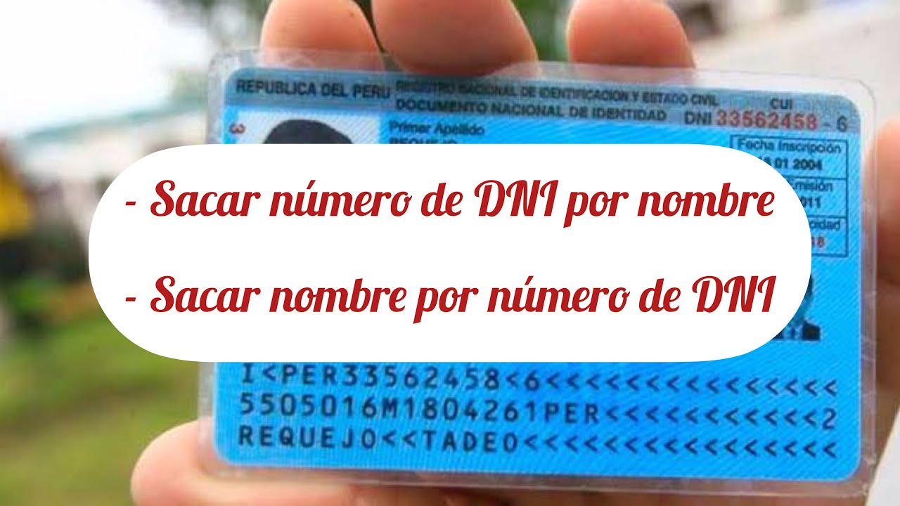 como saber mi numero de dni por internet