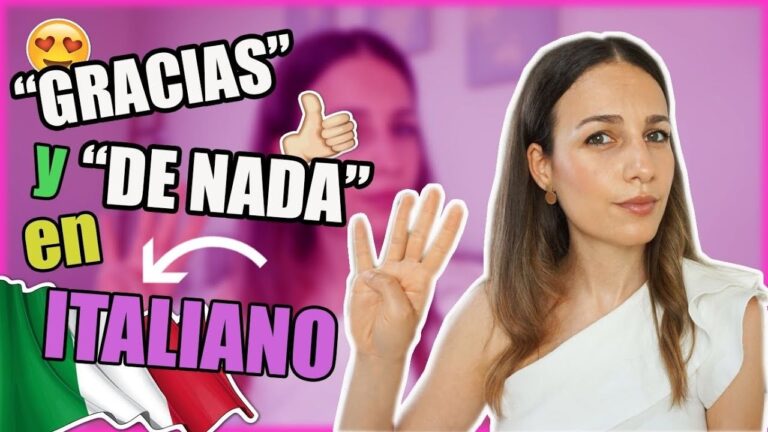 como se dice de nada en italiano cuando te dicen gracias