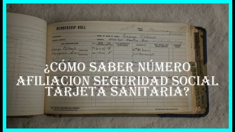 cual es el numero de afiliacion a la ss en la tarjeta sanitaria