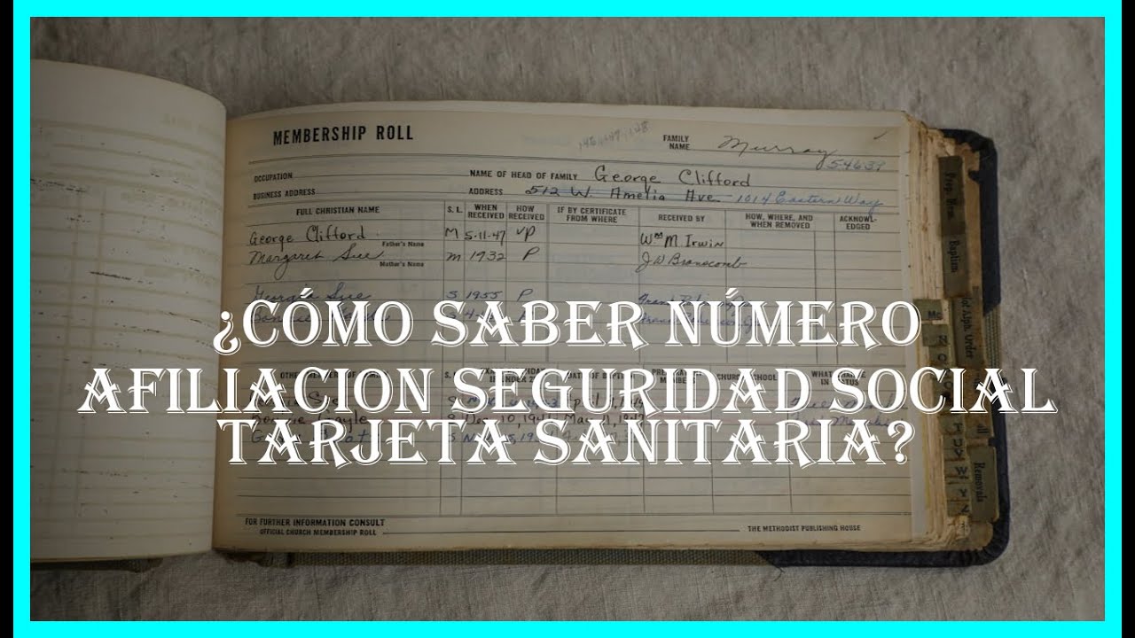 cual es el numero de afiliacion a la ss en la tarjeta sanitaria