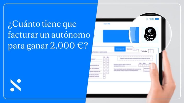 cuanto tiene que facturar un autónomo para ganar 2.000 euros