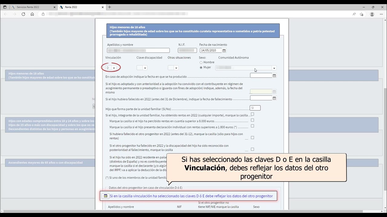 declaracion renta conjunta con hijos