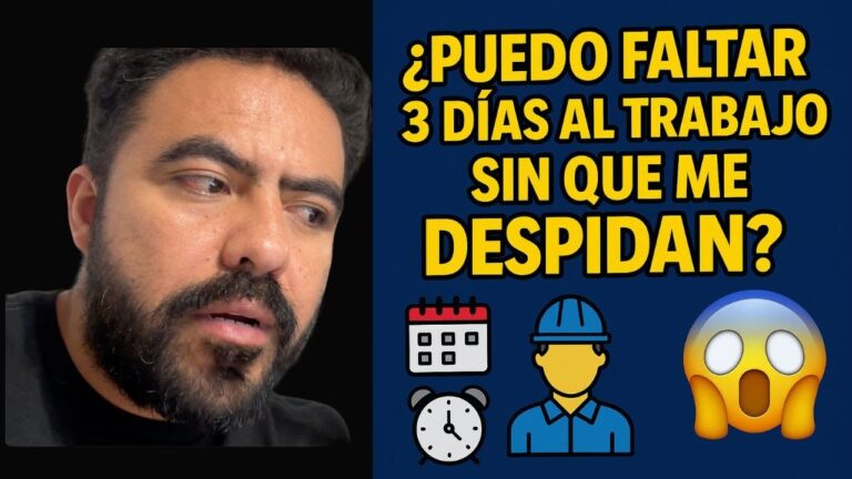 despido por faltar 3 dias al trabajo