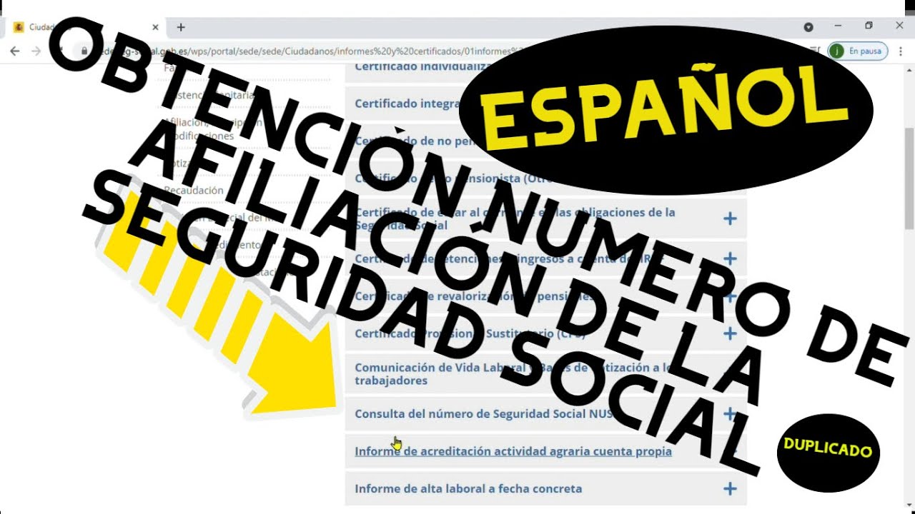 duplicado de afiliacion a la seguridad social