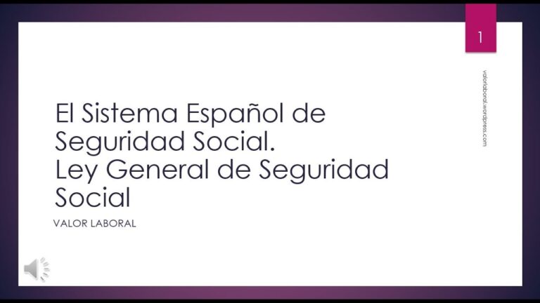el sistema español de seguridad social regimen general
