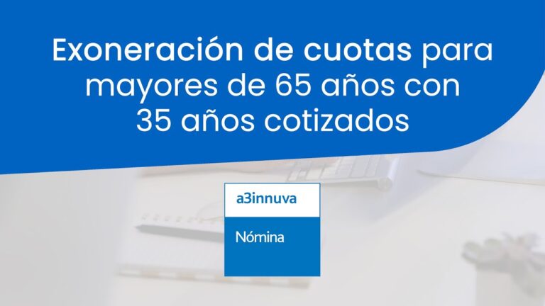 exoneracion cuotas mayores 65 años autonomos