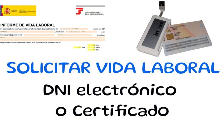 fe de vida laboral con certificado electronico