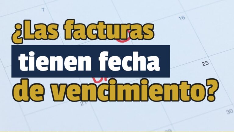 fecha de vencimiento de una factura