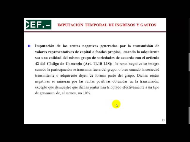 imputacion temporal ingresos y gastos impuesto sociedades