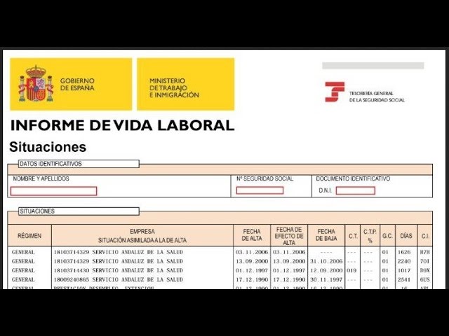 informe de vida laboral de empresa por internet