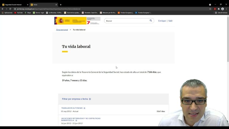 informe vida laboral seguridad social con certificado digital