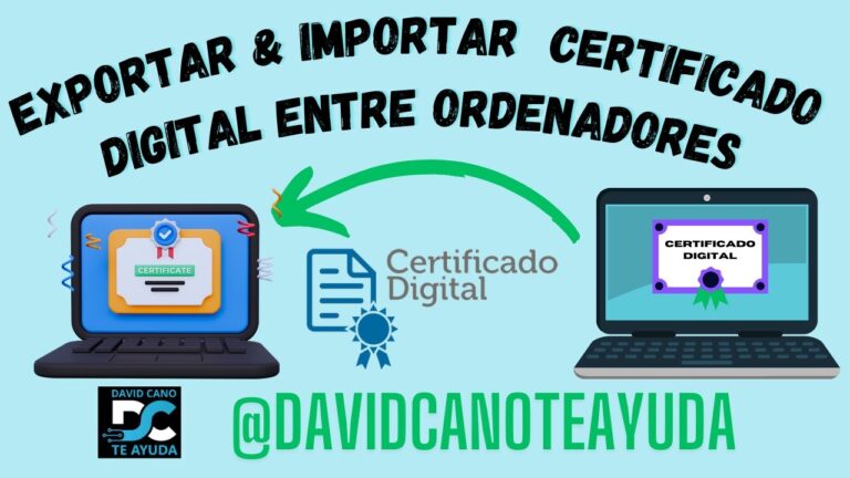 instalar certificado en otro ordenador