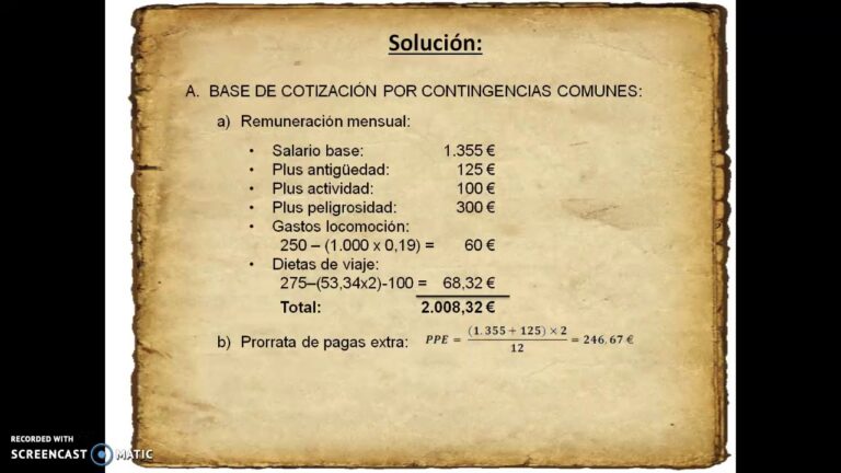la base de cotización por contingencias comunes