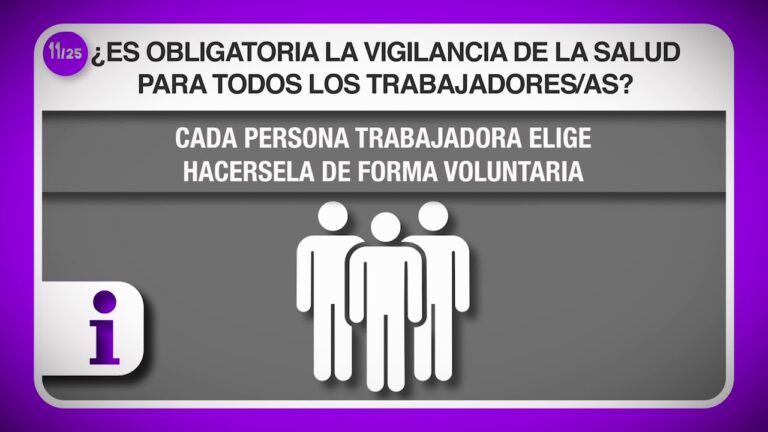 la vigilancia de la salud es obligatoria para los trabajadores