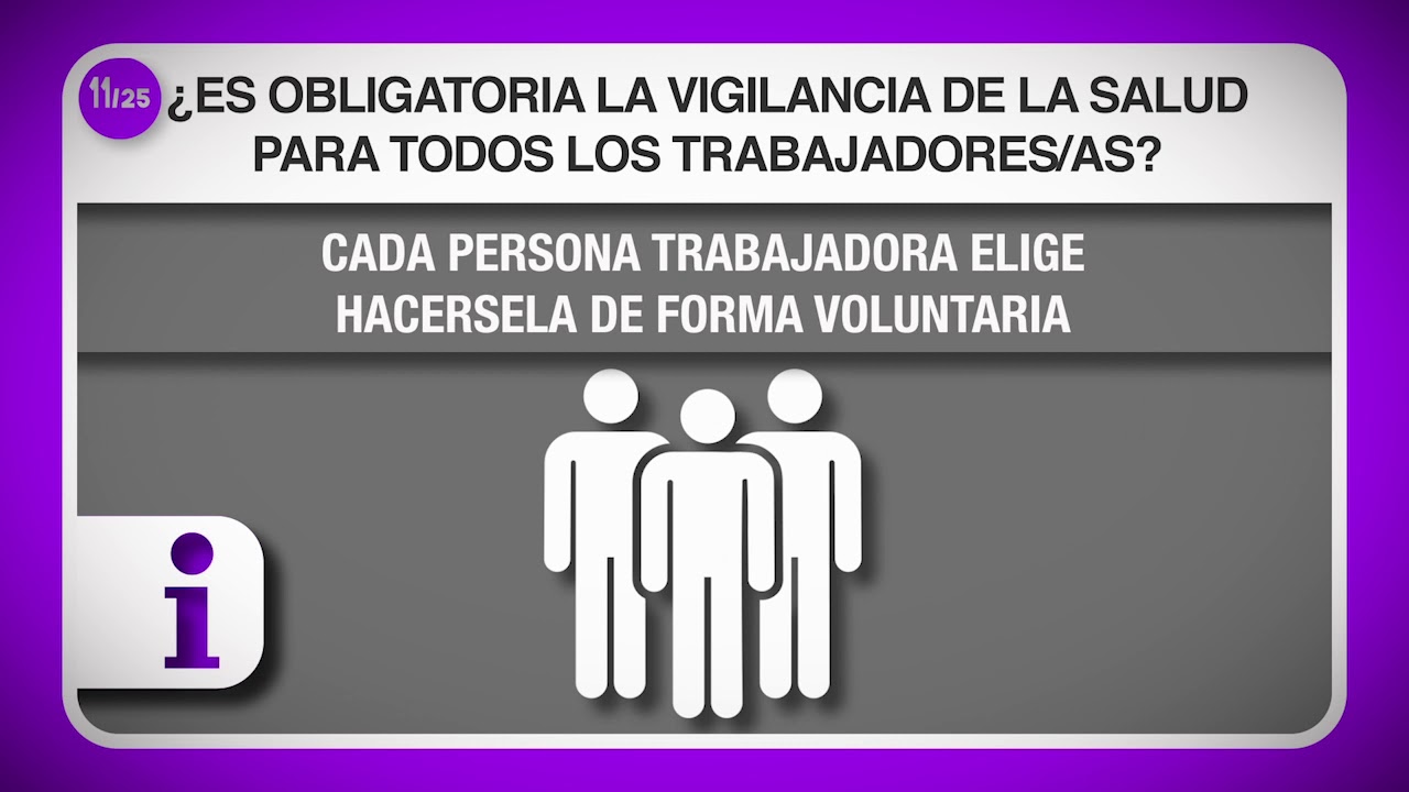 la vigilancia de la salud es obligatoria para los trabajadores