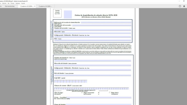 mandato domiciliacion sepa seguridad social