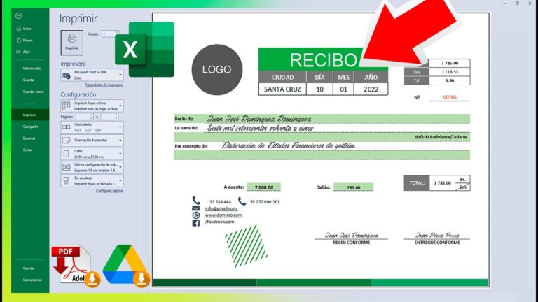 modelo justificante de pago de una factura