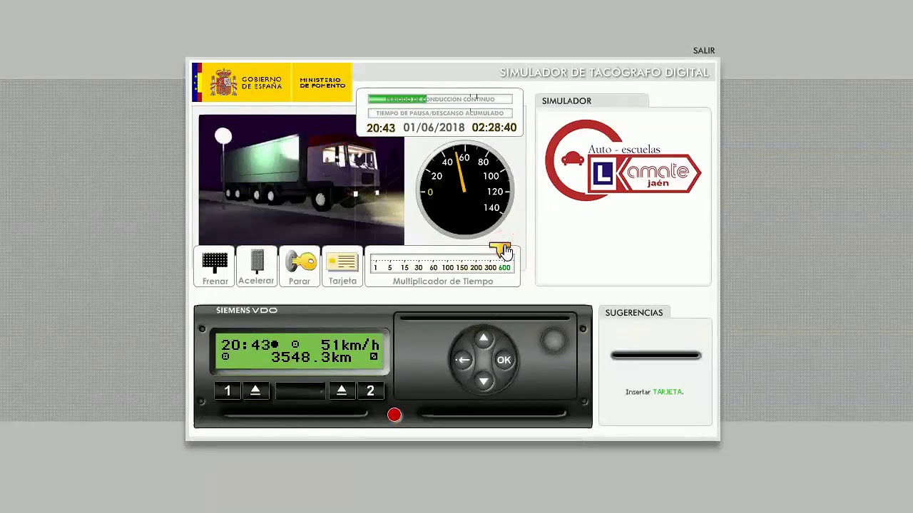 multa por conducir sin tarjeta de tacógrafo
