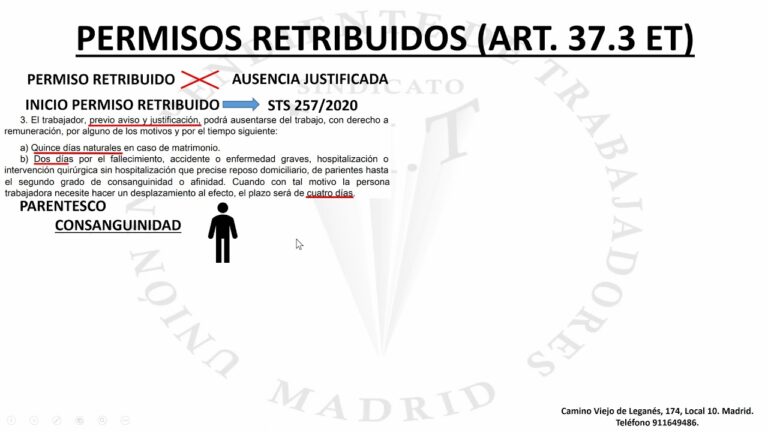 permisos retribuidos en el estatuto de los trabajadores