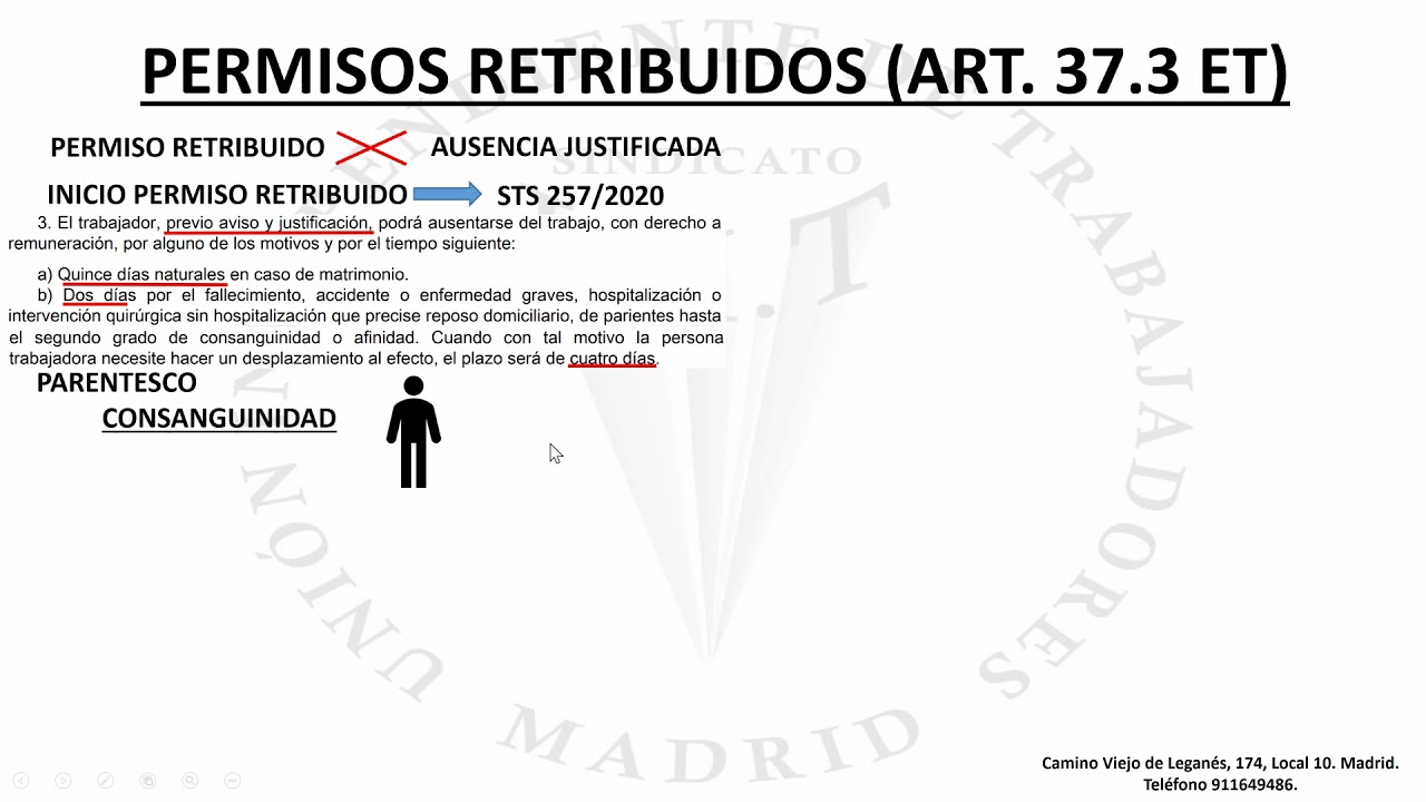 permisos retribuidos en el estatuto de los trabajadores