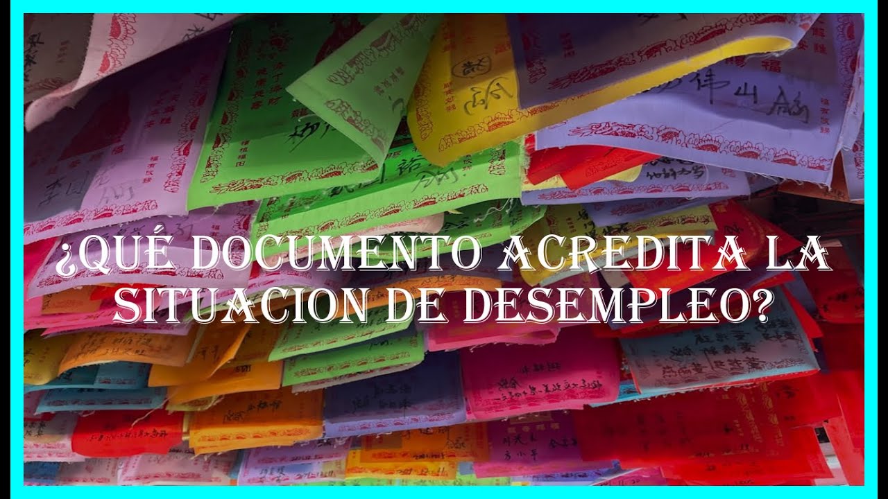 que documento acredita la situacion de desempleo