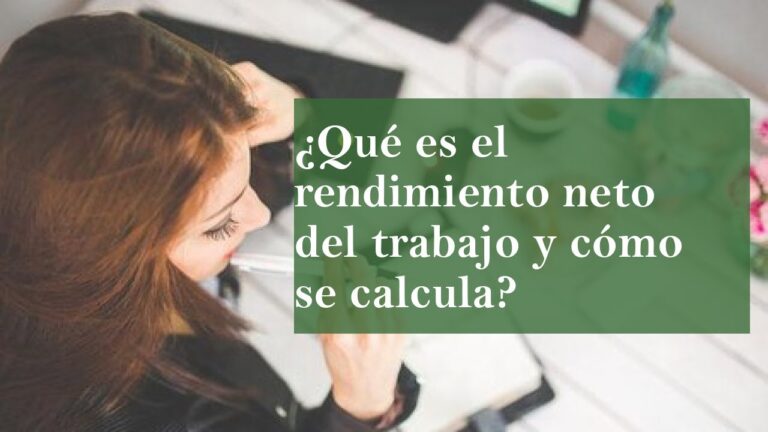 que es el rendimiento neto del trabajo