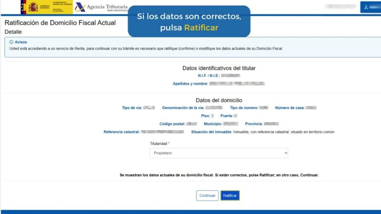 ratificar domicilio fiscal otras situaciones