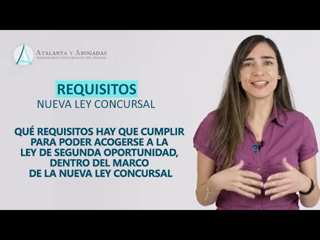 requisitos para solicitar la ley de segunda oportunidad