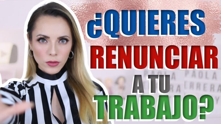 si me quiero ir del trabajo que debo hacer