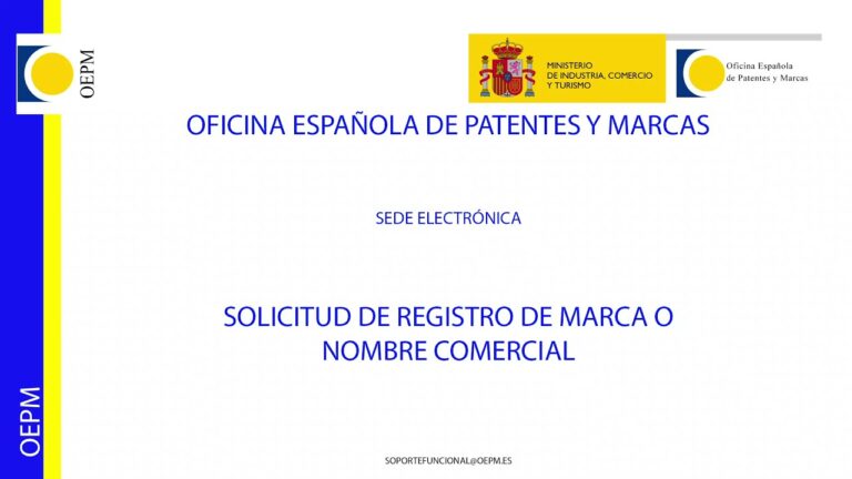solicitud electrónica de registro de marca o nombre comercial
