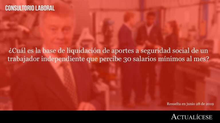 tope mínimo de cotización a la seguridad social